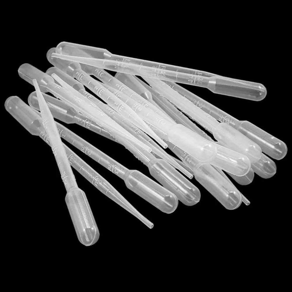 

100PCS/SET Durable For Use 3ML Disposable Plastic Eyedroppers Pipette Eye Droppers for Liquid Transfer makeup tool