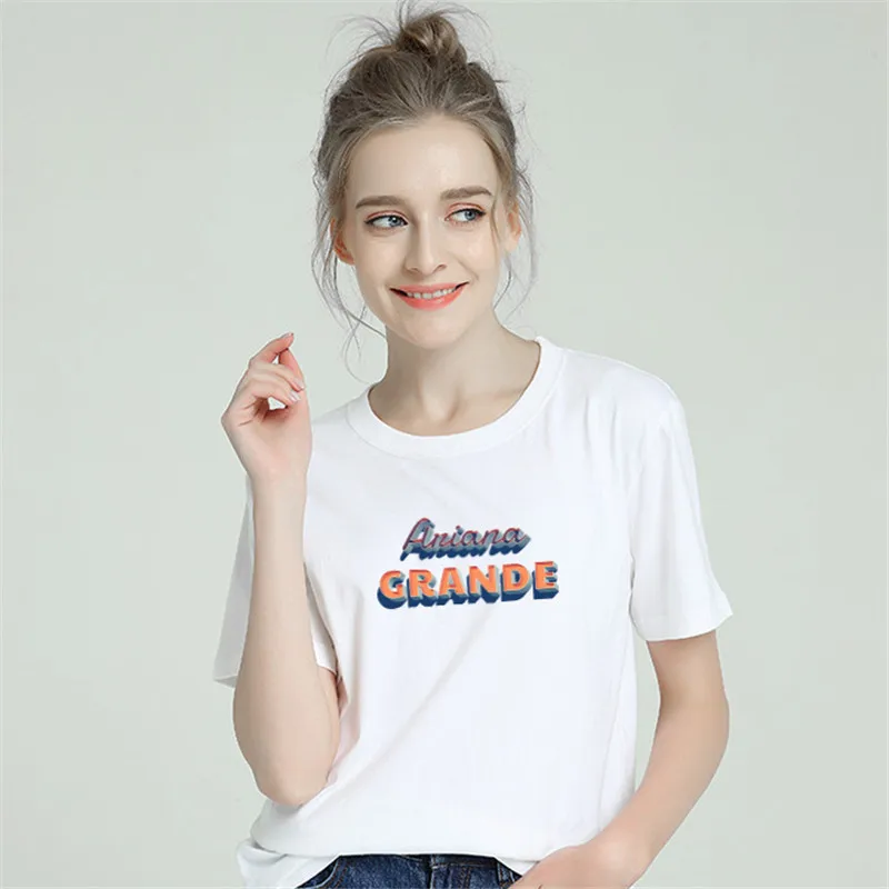 Ариана Гранде Цитата Футболка женская 2019 Лето Harajuku Эстетическая футболка хлопок