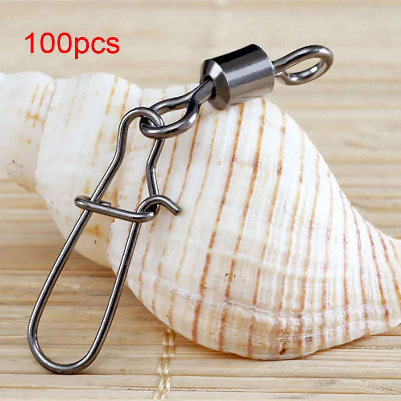 Горячая Распродажа 100 шт./компл. рыболовные вертлюжные защелки из нержавеющей