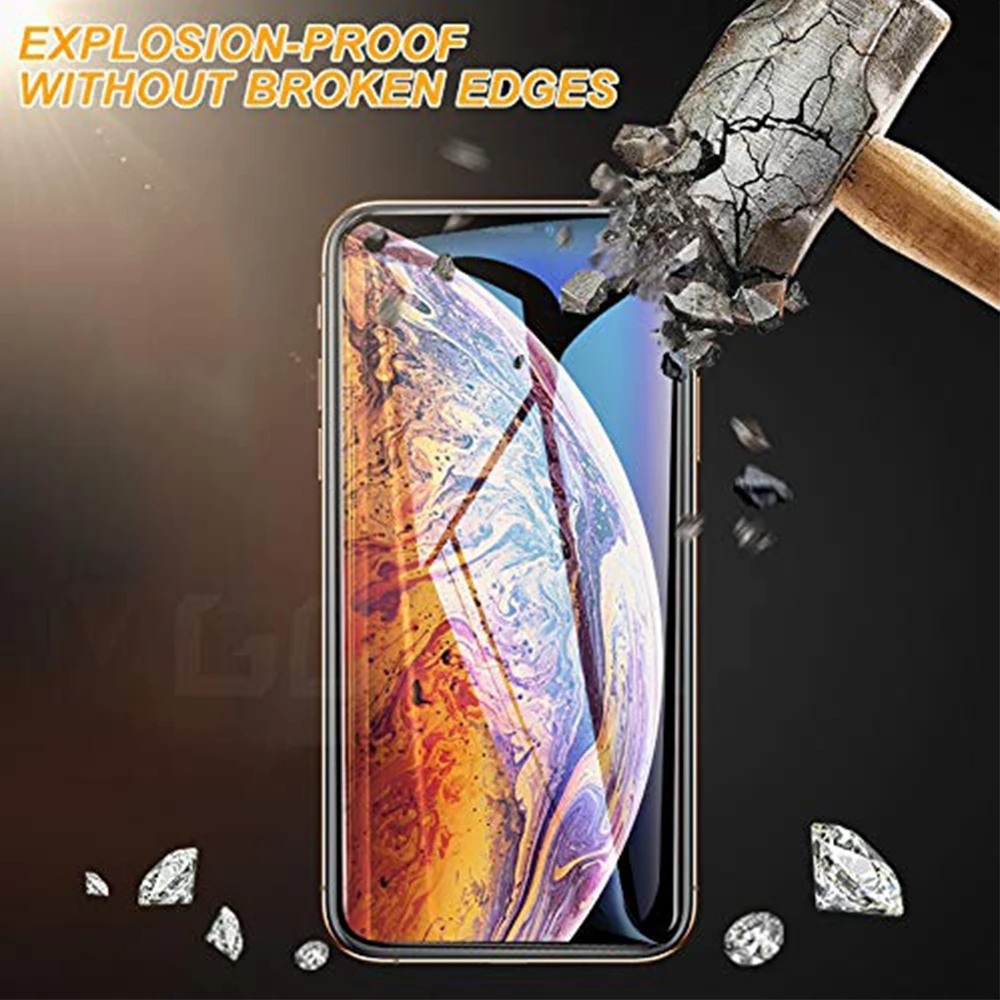 NYFundas 10D полное покрытие закаленное стекло для iphone XS MAX XR Защитная пленка экрана 8 7 6