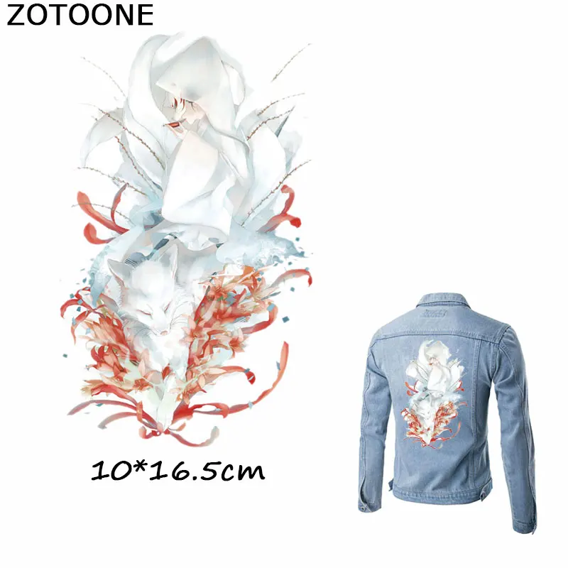 Нашивки ZOTOONE с изображением фантазийной лисы переводные наклейки для одежды