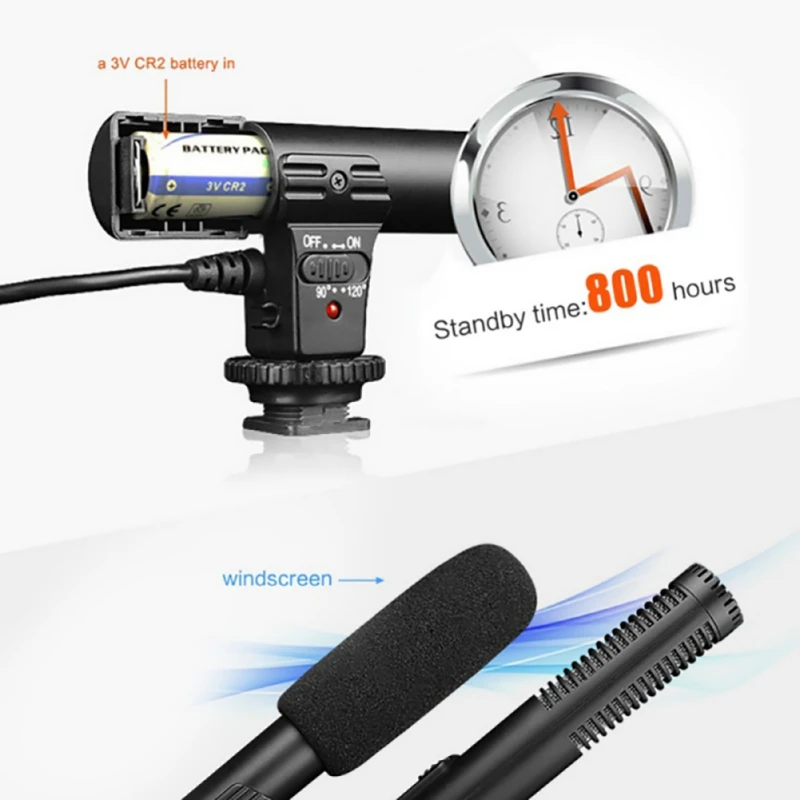 3,5 мм камера Микрофон VLOG фотография интервью цифровой видео Запись микрофон для Nikon Canon DSLR камеры