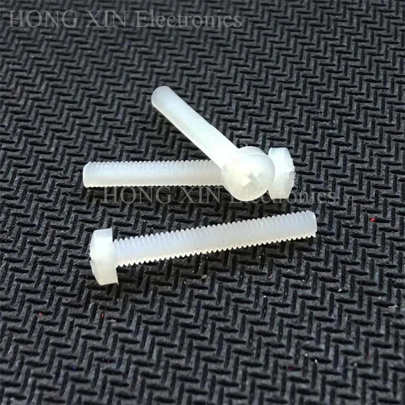 

940pcs/set Nylon Screws Nuts White Plastic Screw Button Head screw Round head M2.5*4/6/8/10/12/18 Scres kit
