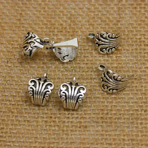 Опт, 50 шт., 8*12*17 мм, антикварные Серебристые филигранные бусины для изготовления ювелирных украшений, T0322