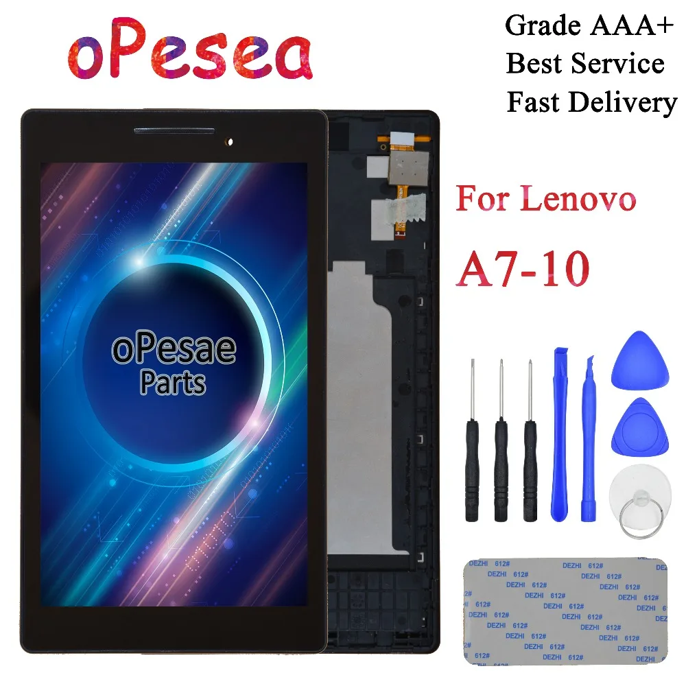 OPesea для Lenovo Tab 2 A7-10 A7-10F A7-20 сенсорный экран дигитайзер ЖК-дисплей Панель Стекло в