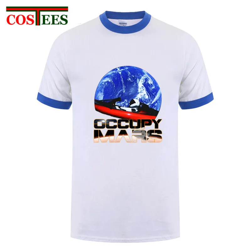 Camiseta Space X футболка Elon Musk для мужчин SpaceX Heavy falcon StarmanX Expose Mars футболки Tesla Roadster