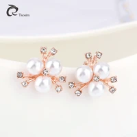 new fashion earrings for woman in clip pearl glass clip earrings for all earrings jewelry good quality euro alloy wholesale