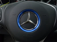 lapetus center steering wheel ring cover trim 1 piece metal for mercedes benz c class w205 2014 2021 auto accessories