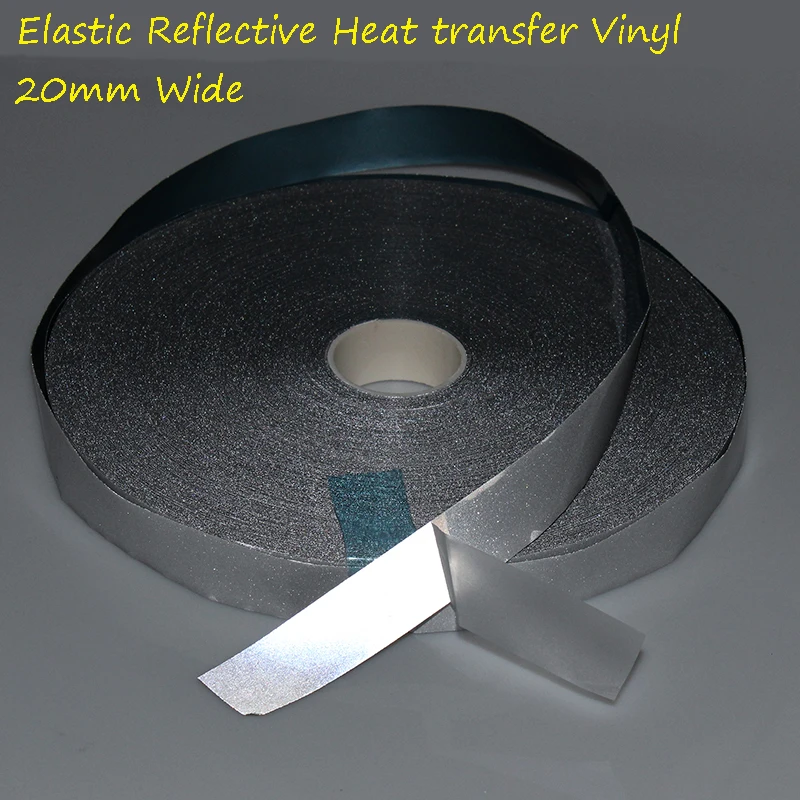 Высокая видимость эластичный материал безопасный Серебряный светоотражающий DIY