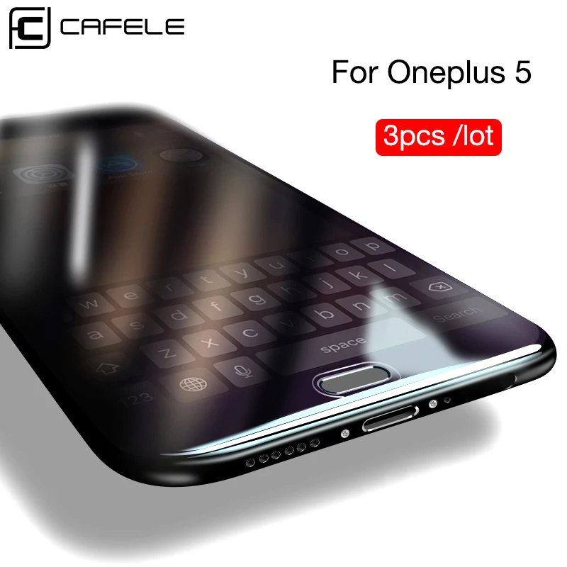 CAFELE 3 шт Закаленное стекло пленка для Oneplus 5 Защита экрана 9H HD прозрачная защитная пленка для One plus 5 покрытие против царапин