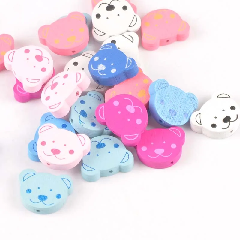 20 шт. деревянные бусины в виде медведя|beads for jewelry making|spacer beadswood spacer beads |