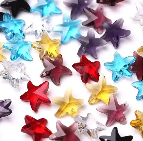14MMx14mm Glass Beads DIY Jewelry Making Charm Crystal Starfish Craft | Украшения и аксессуары