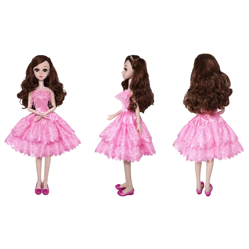 Одежда для кукол 60 см платье принцессы мини юбка кружевное розовая одежда 1/3