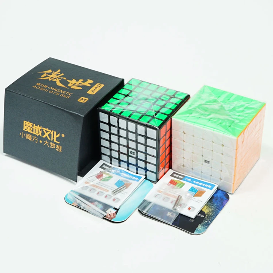 MoYu AoShi GTS M/AoShi 6x6x6 магнитный липкий черный магический скоростной Куб