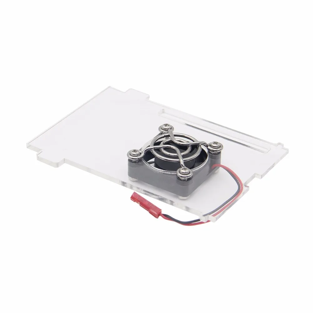 Оранжевый Pi плюс 2E акриловый чехол+ вентилятор+ теплоотвод(4 шт./лот)+ 5V 3A Мощность набор адаптеров для оранжевый Pi стартовый комплект
