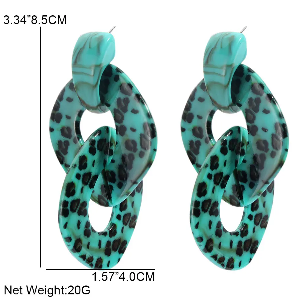 Женские леопардовые серьги-подвески из ацетата и акрила | Украшения аксессуары