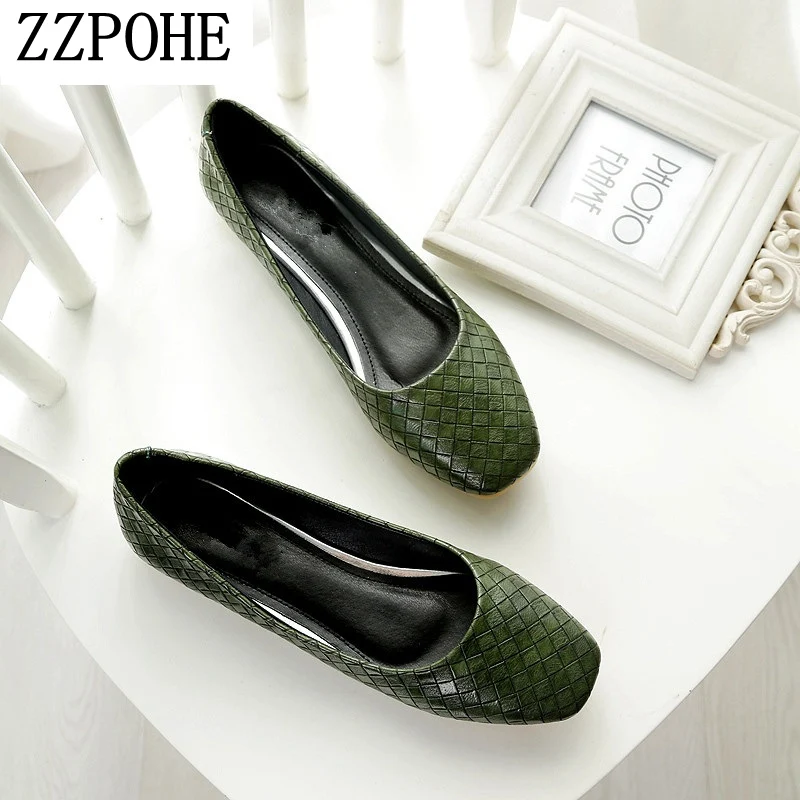 ZZPOHE/женские модные мягкие туфли на плоской подошве Сезон весна-осень Женские