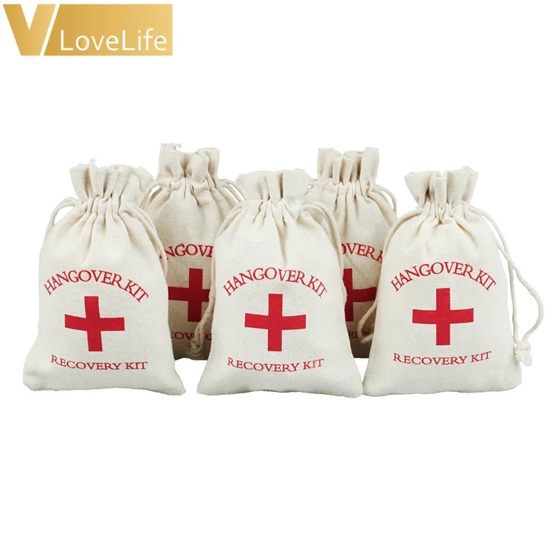 50 шт набор от похмелья свадебный сувенир держатель сумка 4 &quotx 6&quot хлопок подарок