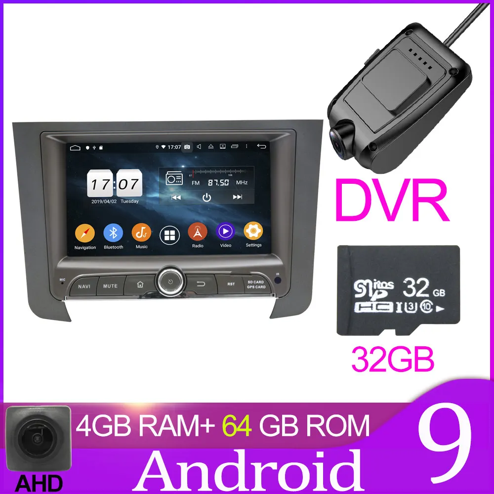 64GB with DVR Owtosin 2 din Android 9,0 автомобильный Радио плеер мультимедиа для Ssangyong Rexton 2012 2013 Автомобильный gps навигатор Авторадио - Цвет: 64GB with DVR