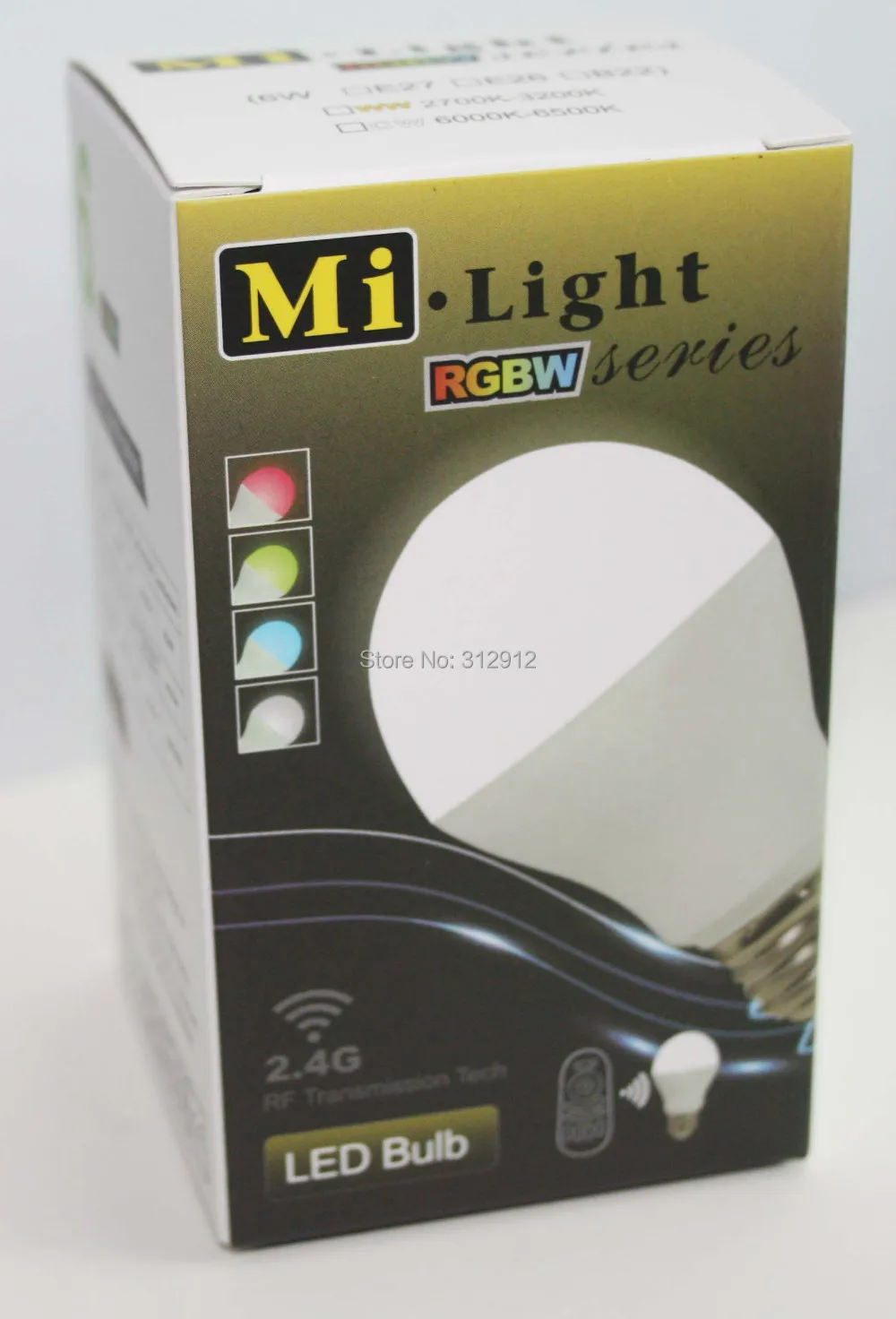 

2.4Ghz RF LED RGBW Bulb 6W(withou remote,please buy the remote seperately)