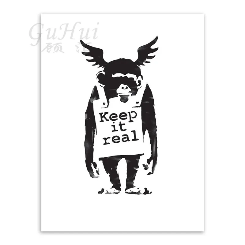 Скандинавский классический черно-белый граффити Настенная картина рисунок