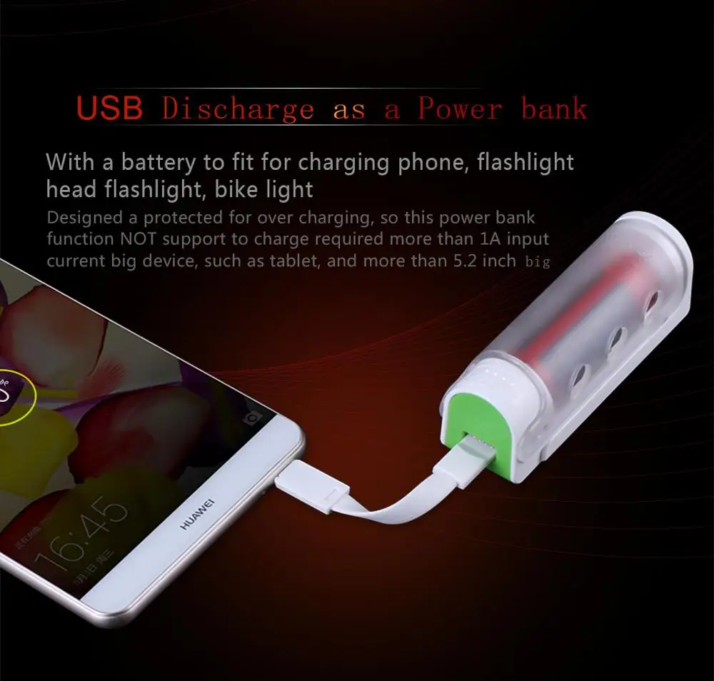 Многофункциональное зарядное устройство для аккумуляторов 18650 внешний