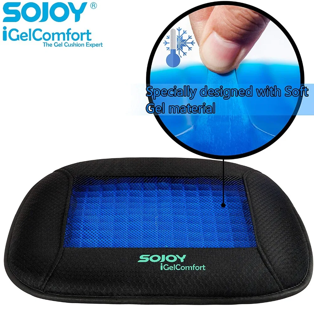 Ортопедическая дышащая гелевая Подушка для сиденья Sojoy iGel Comfort Coccyx охлаждающая