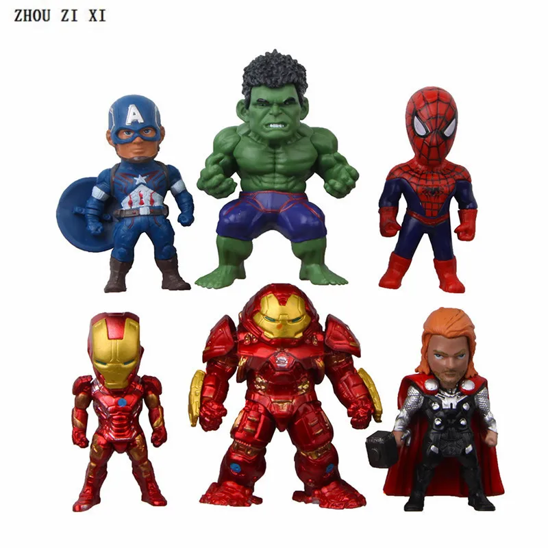 6 шт./лот marvel legends Аниме фигурки магниты на холодильник отличное качество аниме