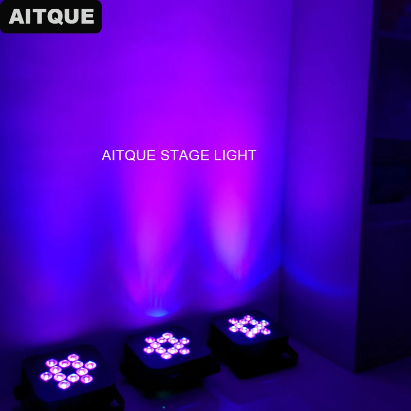 (20 огни/случае) dj light Дискотека фонари светодиодные par УФ 12x18 Вт беспроводной led