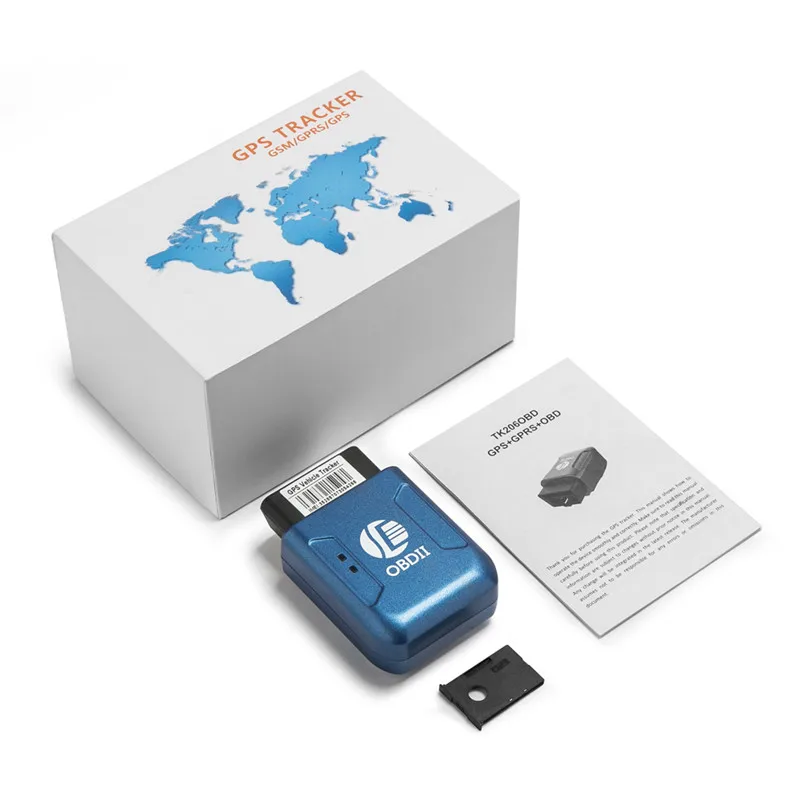 2018 GPS трекер TK206 OBD2 в реальном времени GSM четырехдиапазонный Противоугонный