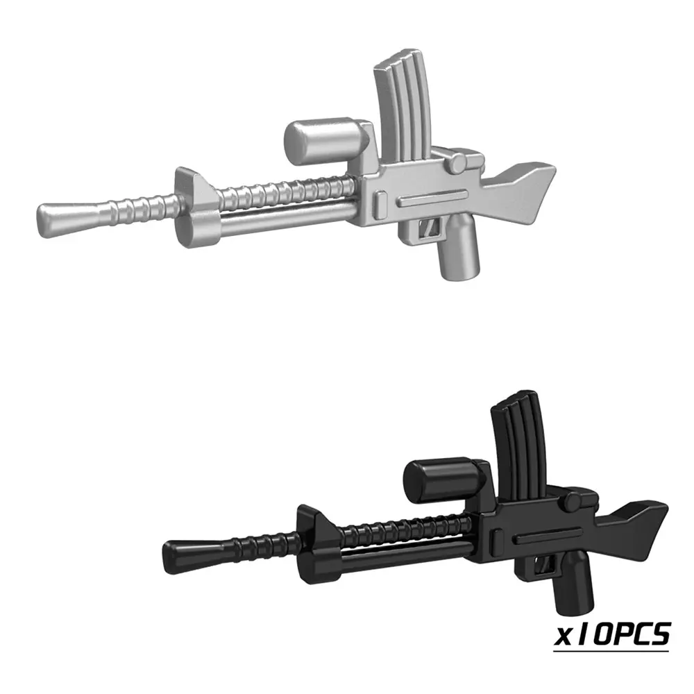 10 шт./лот WW2 пушки военное оружие винтовка машина Submachine SMG SWAT MOC части строительные блоки кирпичи игрушки для детей