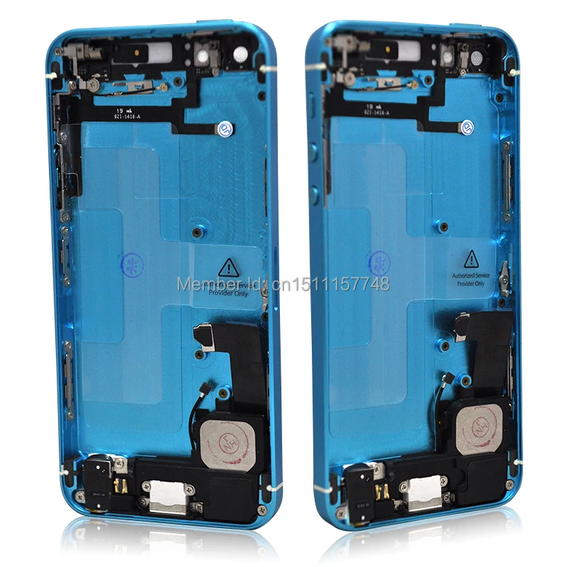 Blue back housing assembly Plated Chassis Middle Frame Assembly With Flex Cable Other Repairment Parts for iPhone 5 | Мобильные
