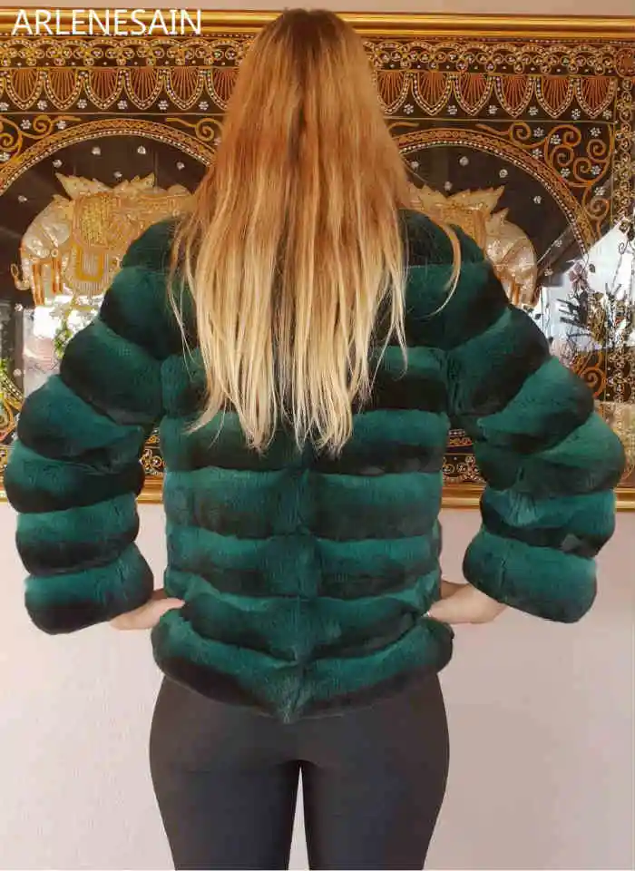 Arlenesain custom 2019 new fashion luxury royal expensive splendid high quality chinchilla fur women coat | Женская одежда