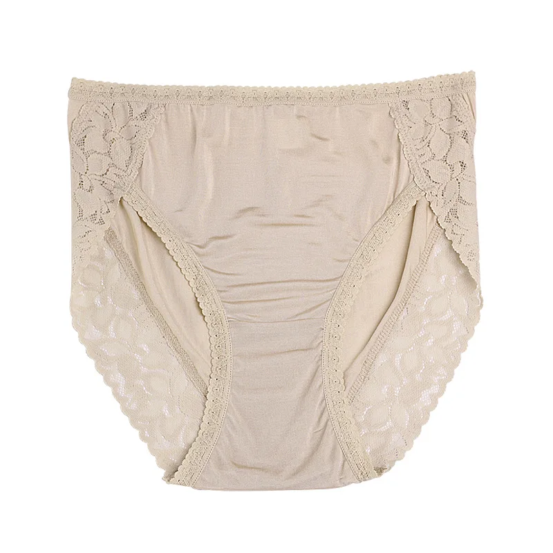 100% Silk Lady Underwear Comfortable Breathable Waist Lace Sexy Triangles | Женская одежда