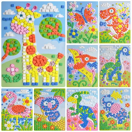 Детские наклейки ручной работы из ЭВА с кристаллами паста бумага набор для