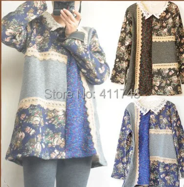 Женский хлопковый кардиган в стиле лолита бархатный с цветочным кружевом и