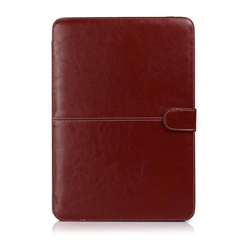 brown Искусственная кожа чехол для ноутбука Apple Macbook Air Pro retina 11 12 13 15 сумки в виде ракушки Mac book 13,3 15,4 дюймов Touch Bar крышка - Цвет: brown