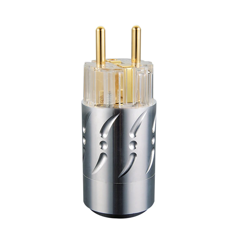 Viborg VE512G+VF512G EU power plug 99.998% copper Gold plated Aluminum alloy Shell |