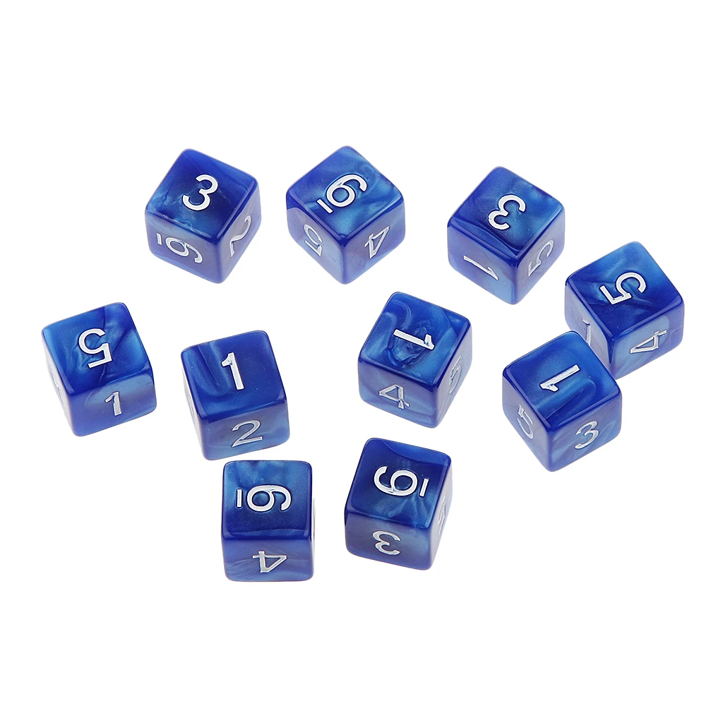 Многоцветные 10 шт., двенадцати сторонние игральные кости D6 D10 D12, игры D& D, рro, вечерние, акриловые игры, кубики, забавные, семейные, для паба, клубных игр, аксессуары