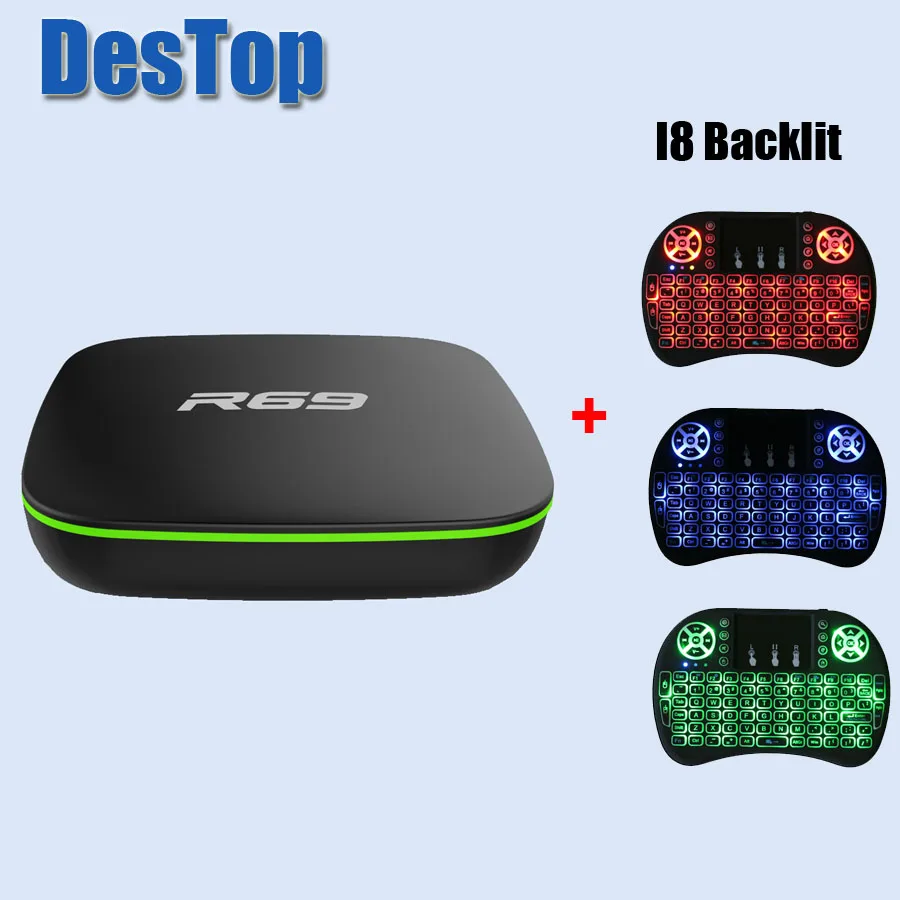 ТВ Приставка Smart Tv R69 на Android 7 1 шт. четырехъядерный allwinner H3 ГБ 8 Wi Fi телеприставка с