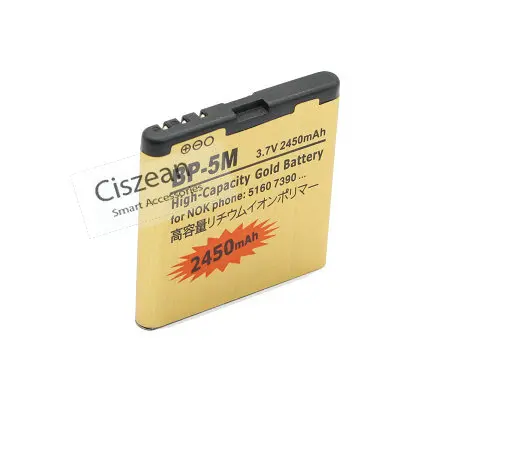 Ciszean 3x BP 5M BP5M 5 м Золото Замена Батарея для Nokia 7390 5610XM 5611XM 5700 6220C 6500S 2450 мА/ч + ЖК