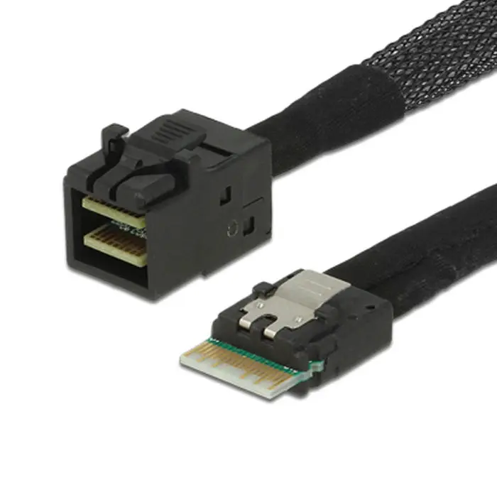 Целевой кабель NGFF Zihan SAS 4 0 SFF-8654 4i 38-контактный хост в HD Mini SFF-8643 36-контактный |