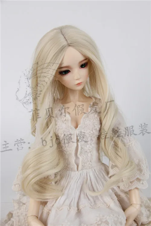 Sd bjd кукла парик длинные вьющиеся светильник-золотые резные королевы 3 1/3 звезды