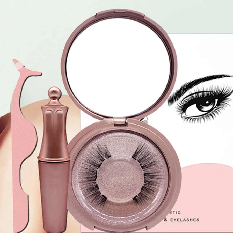 magnetic eyeliner& magnetic eyelashes kit long lasting waterproof eyeliner with false eyelashes and applicator Diamond-5 - Цвет: KS02-5