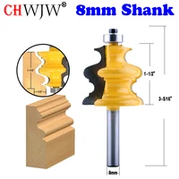 chwjw 1pc 8mm shank architectural molding router bit line knife woodworking cutter tenon cutter for woodworking tools