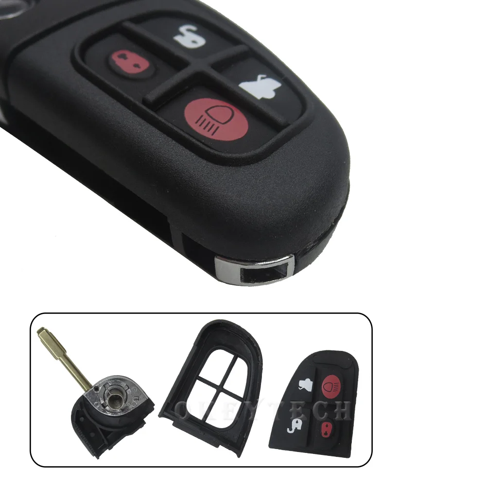OkeyTech для Jaguar X Type S XJ XK Тип 4 кнопочный пульт дистанционного управления складной