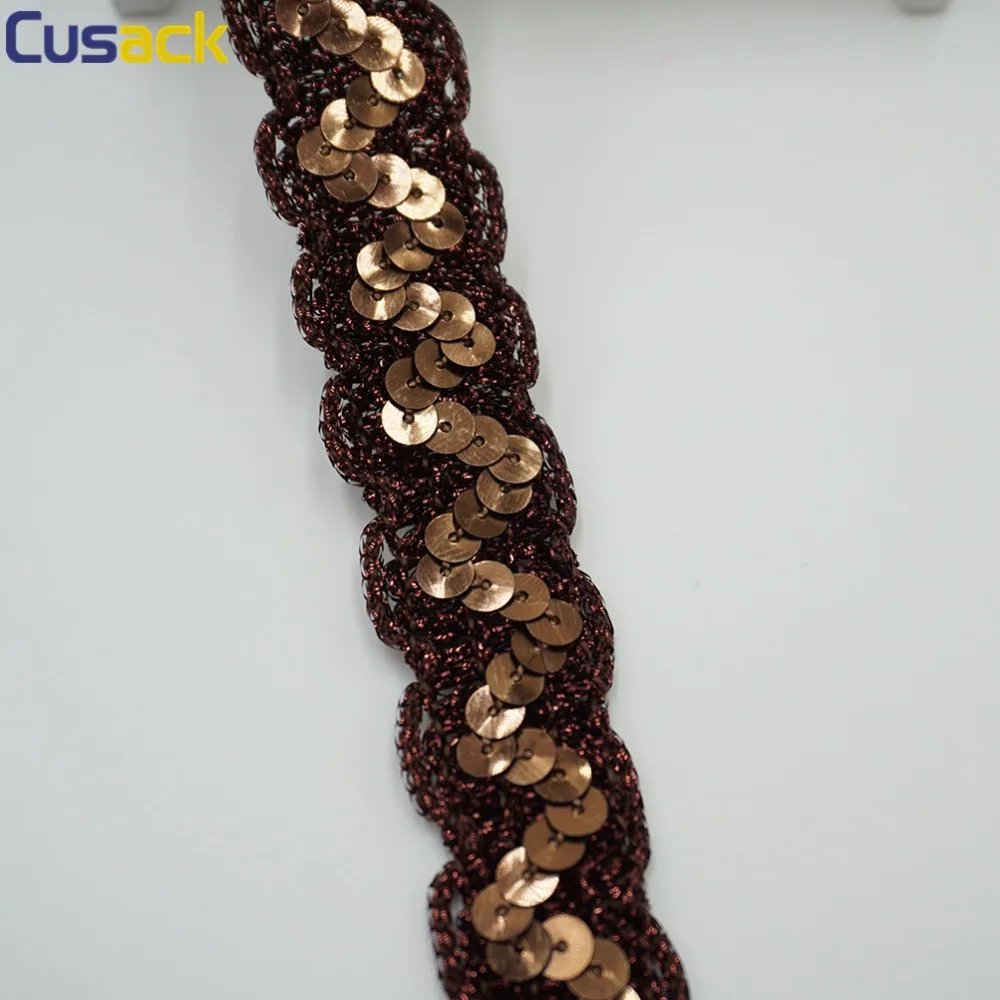 Cusack 2 ярда 2 см блестки кружевная отделка Лента для DIY аксессуары для волос одежда платье отделка ремни плетеная аппликация шитье розовый