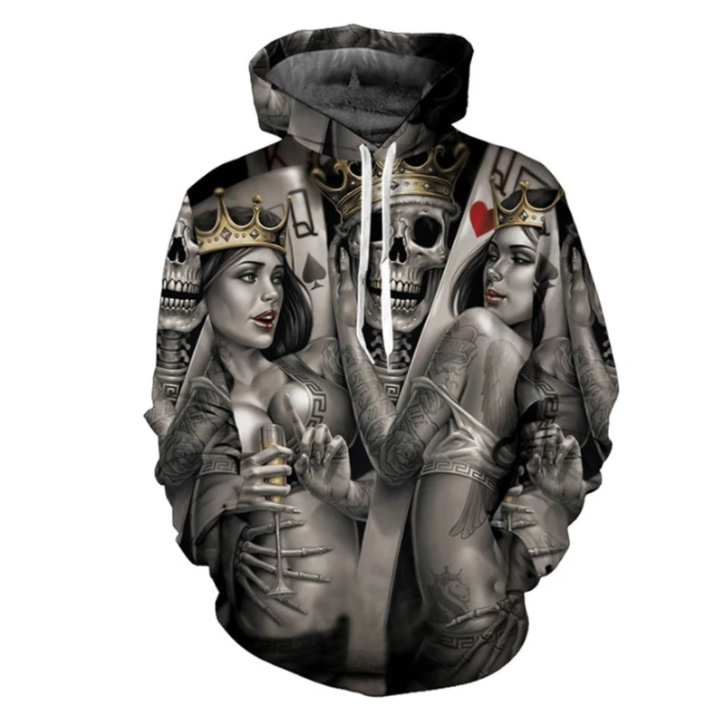 

Fashion Skull Poker 3D Hoodies Men Women Hoodie Casual Brand Sweatshirts Drop Ship Male Jackets Novelty Steetwear ZOOTOP BEAR