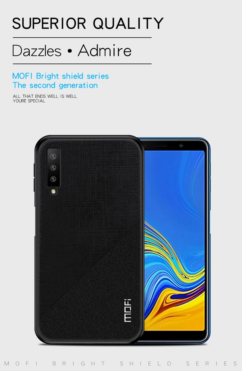 MOFi Bright Shield Series II чехол для samsung Galaxy A7 A750 высокое качество TPU мягкий PC жесткий тканевый защитный чехол-накладка