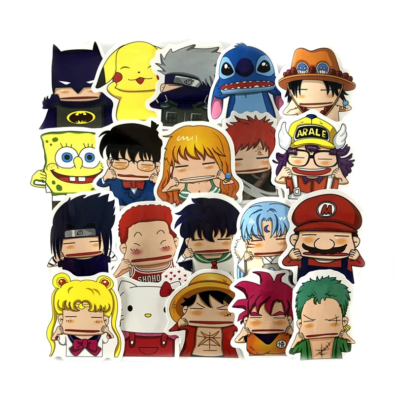 22 шт./компл. Мультяшные стикеры серии гримаса наклейки для ноутбука багажа